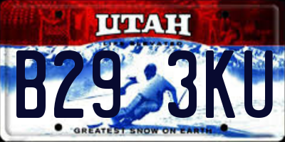 UT license plate B293KU