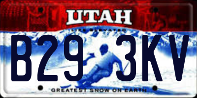 UT license plate B293KV