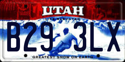 UT license plate B293LX