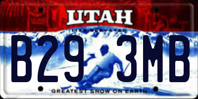 UT license plate B293MB