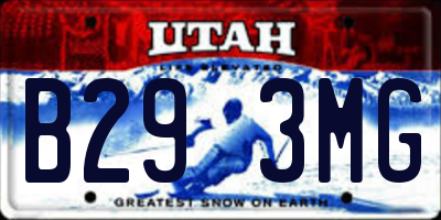 UT license plate B293MG