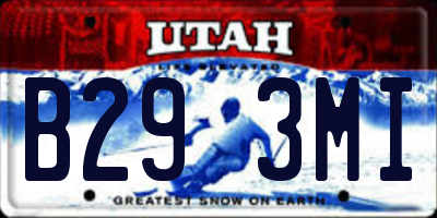 UT license plate B293MI