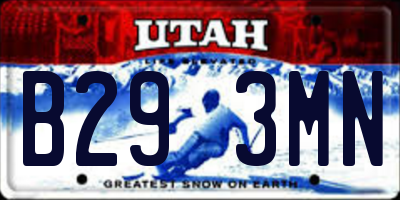 UT license plate B293MN