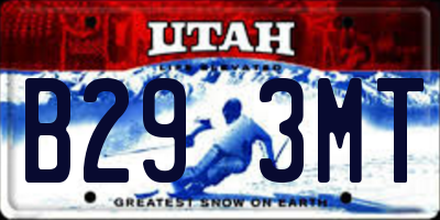 UT license plate B293MT