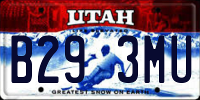 UT license plate B293MU