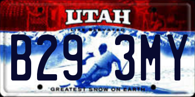 UT license plate B293MY