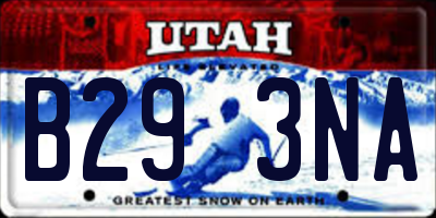 UT license plate B293NA