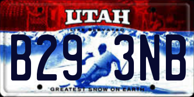 UT license plate B293NB