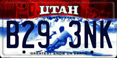 UT license plate B293NK