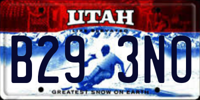 UT license plate B293NO