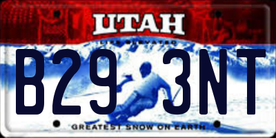 UT license plate B293NT