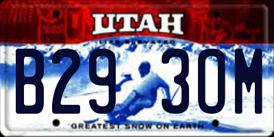 UT license plate B293OM