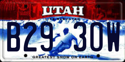 UT license plate B293OW