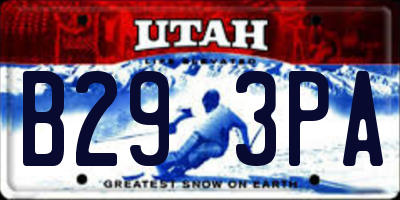 UT license plate B293PA