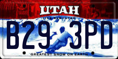 UT license plate B293PD