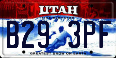 UT license plate B293PF