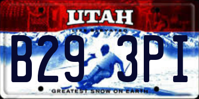 UT license plate B293PI