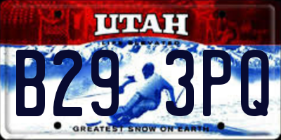 UT license plate B293PQ