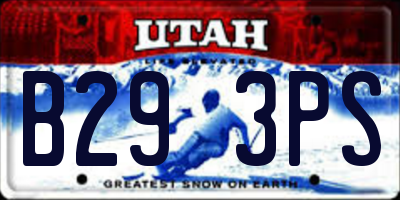UT license plate B293PS