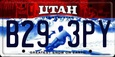UT license plate B293PY
