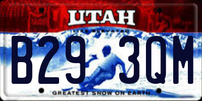 UT license plate B293QM