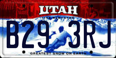 UT license plate B293RJ