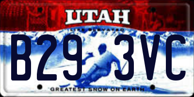 UT license plate B293VC