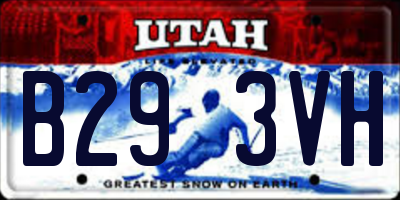 UT license plate B293VH