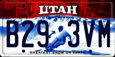 UT license plate B293VM