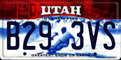 UT license plate B293VS