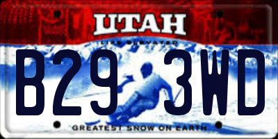 UT license plate B293WD