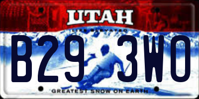 UT license plate B293WO