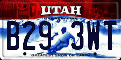 UT license plate B293WT