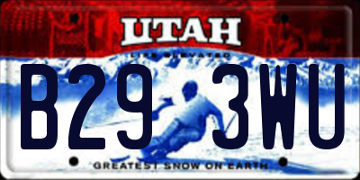 UT license plate B293WU