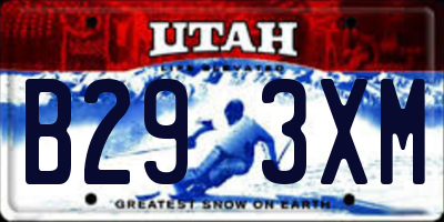 UT license plate B293XM