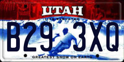 UT license plate B293XQ