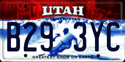 UT license plate B293YC