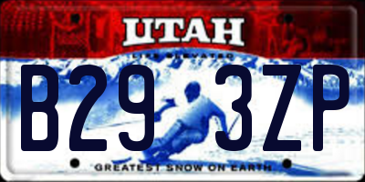 UT license plate B293ZP