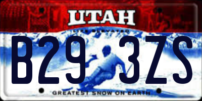 UT license plate B293ZS