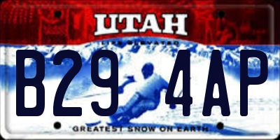 UT license plate B294AP