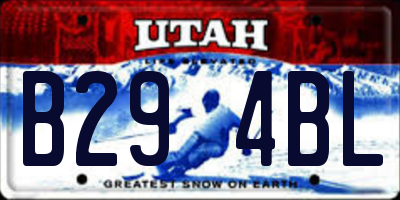 UT license plate B294BL
