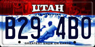 UT license plate B294BO