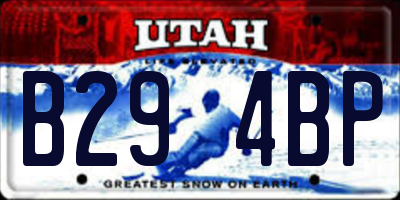 UT license plate B294BP