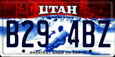 UT license plate B294BZ