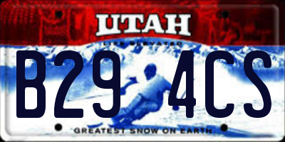 UT license plate B294CS