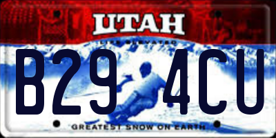 UT license plate B294CU