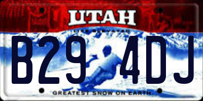 UT license plate B294DJ