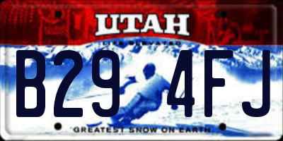 UT license plate B294FJ