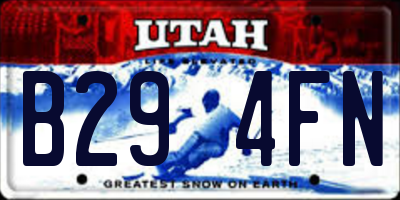 UT license plate B294FN