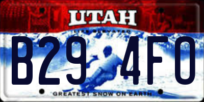 UT license plate B294FO